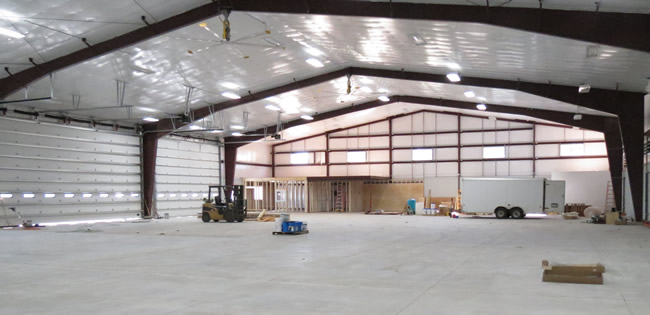Inside of Steel Farm Machine Building